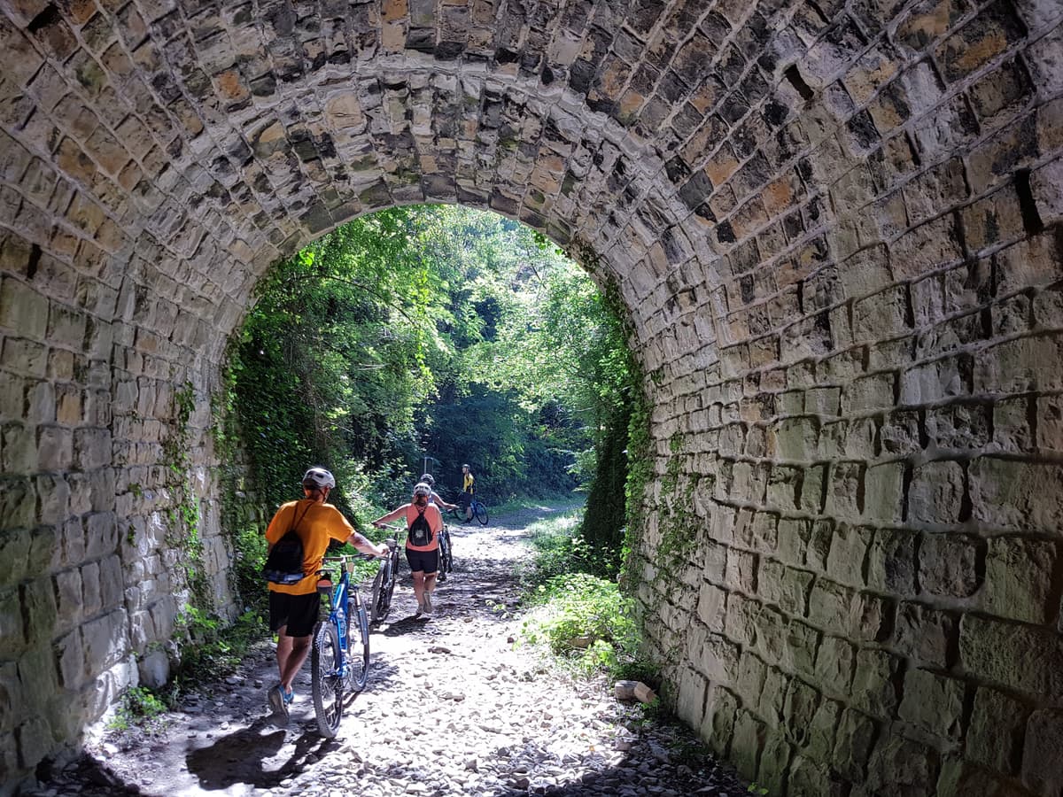 Cycling old railway Parenzana