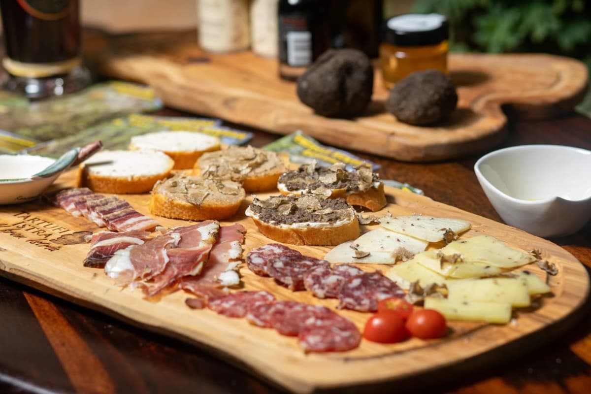 Truffle hunting and tasting of truffle products